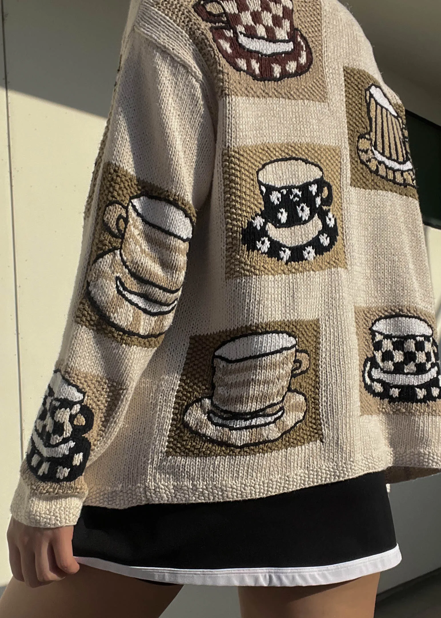 90's Coffee & Cream Knit (S-M)