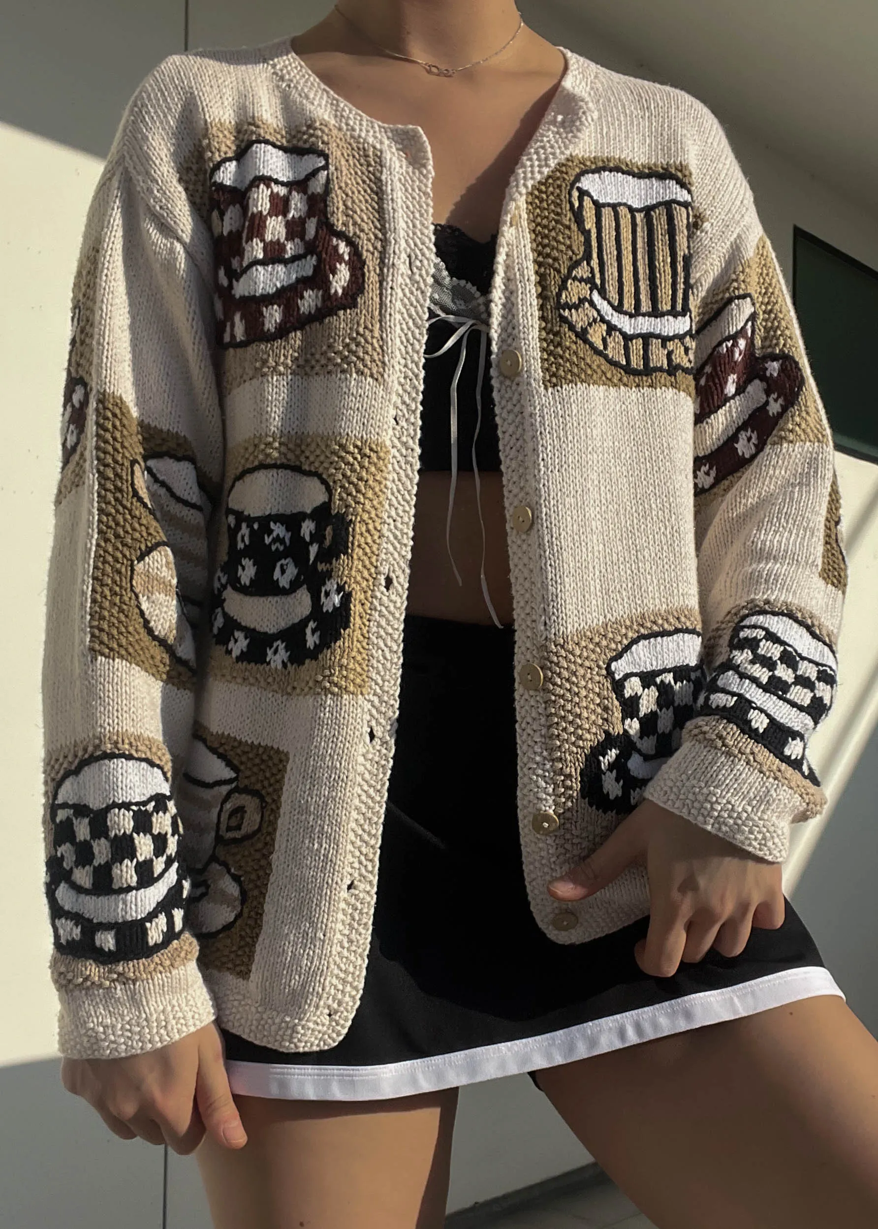 90's Coffee & Cream Knit (S-M)