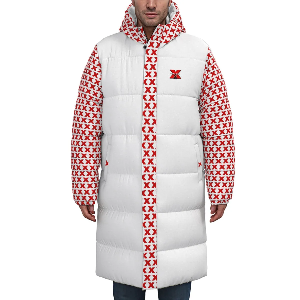 All-Over Print Unisex Long Down Jacket X8 cityboy, print