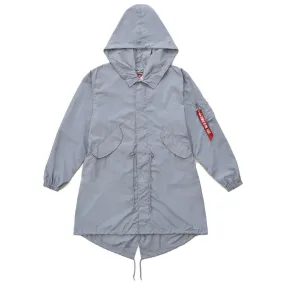 Alpha Industries Women's Cadet Grey Shell Fishtail Parka