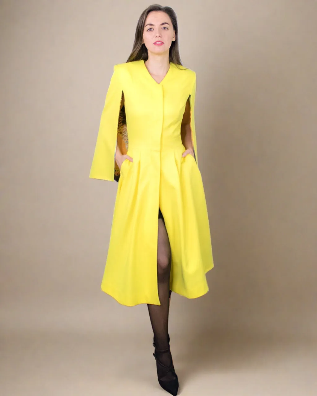 Amee Yellow Waterproof Raincoat