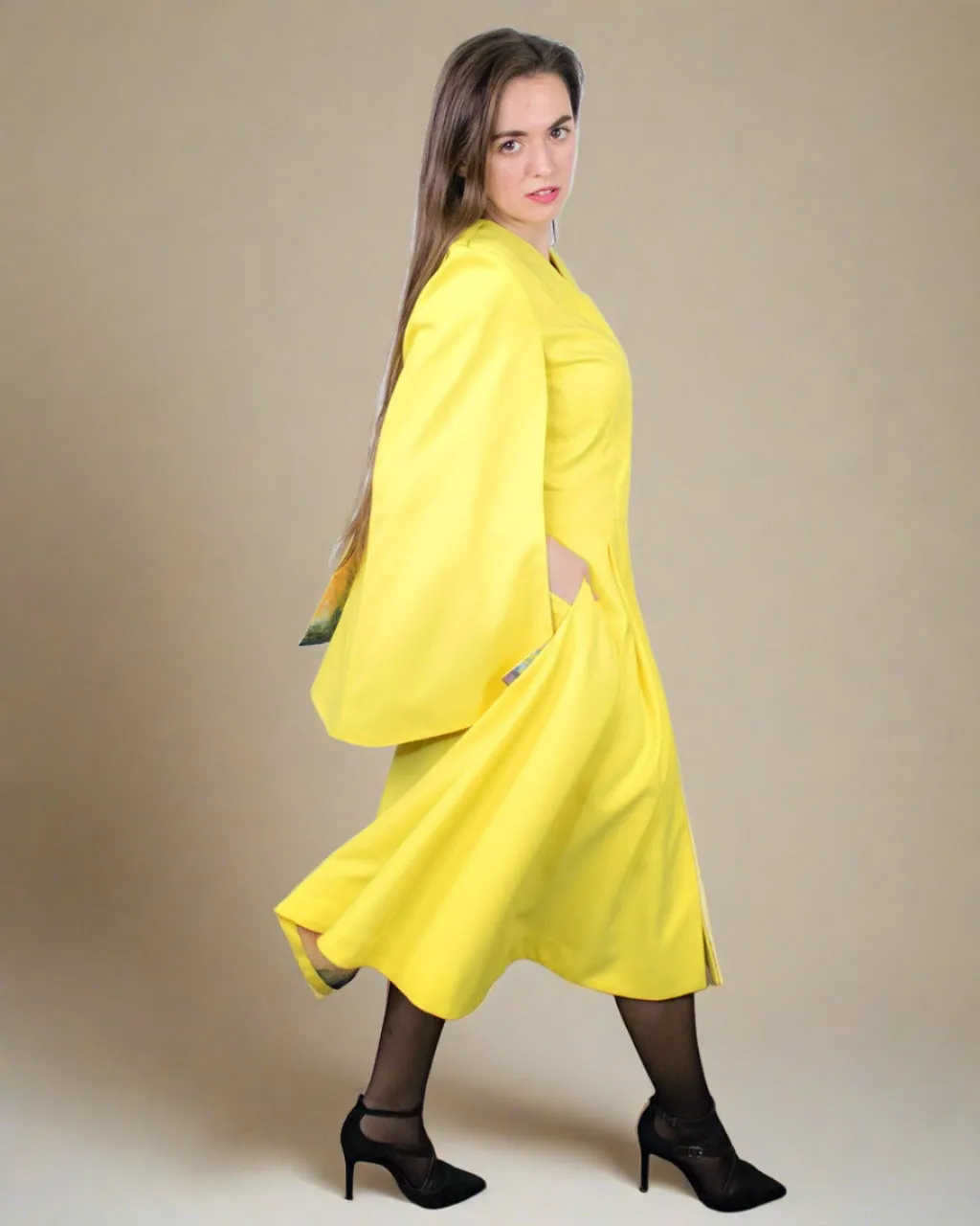 Amee Yellow Waterproof Raincoat