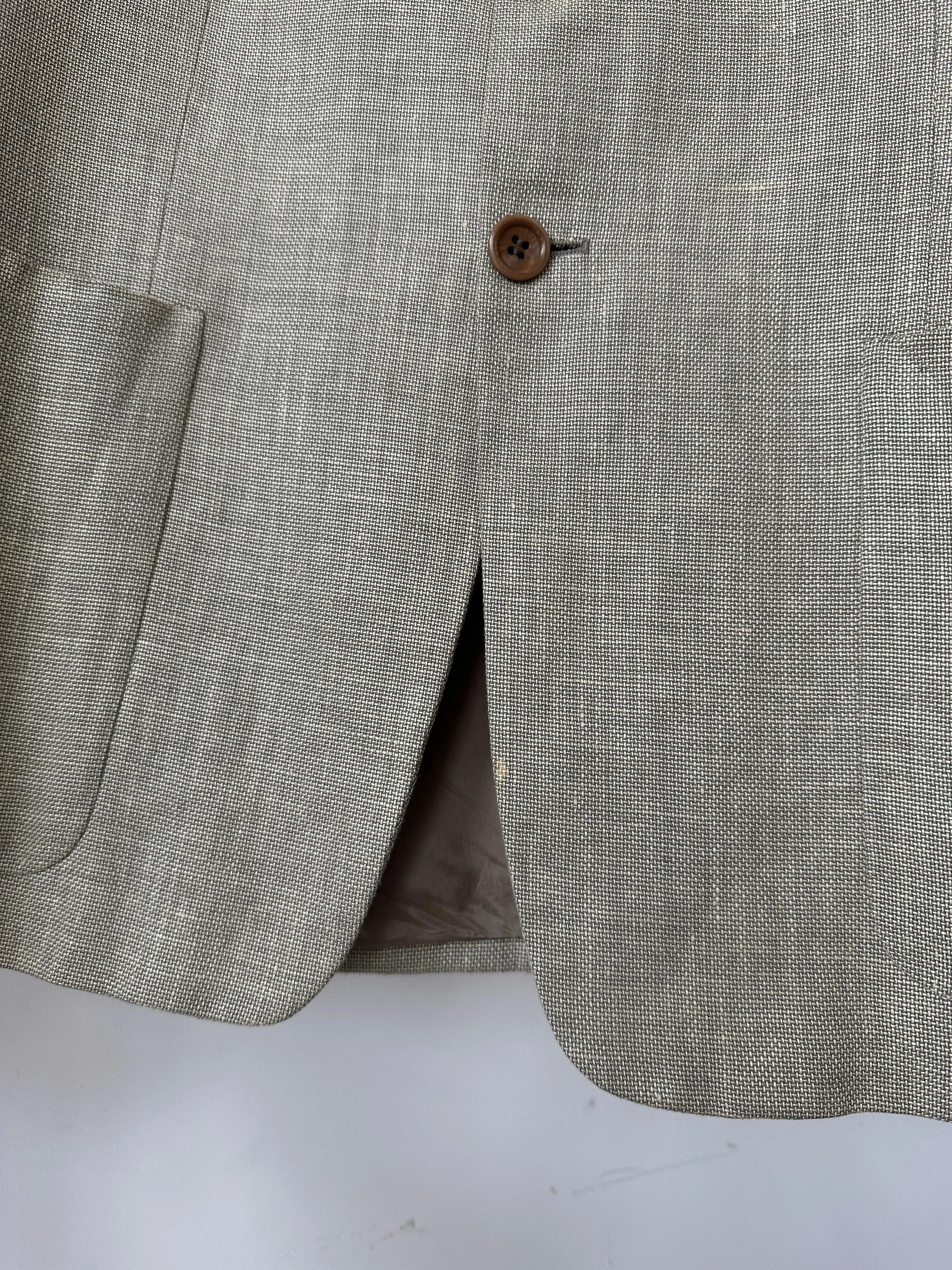 Armani Collezioni Linen Wool Single Breasted Blazer - 42R/L