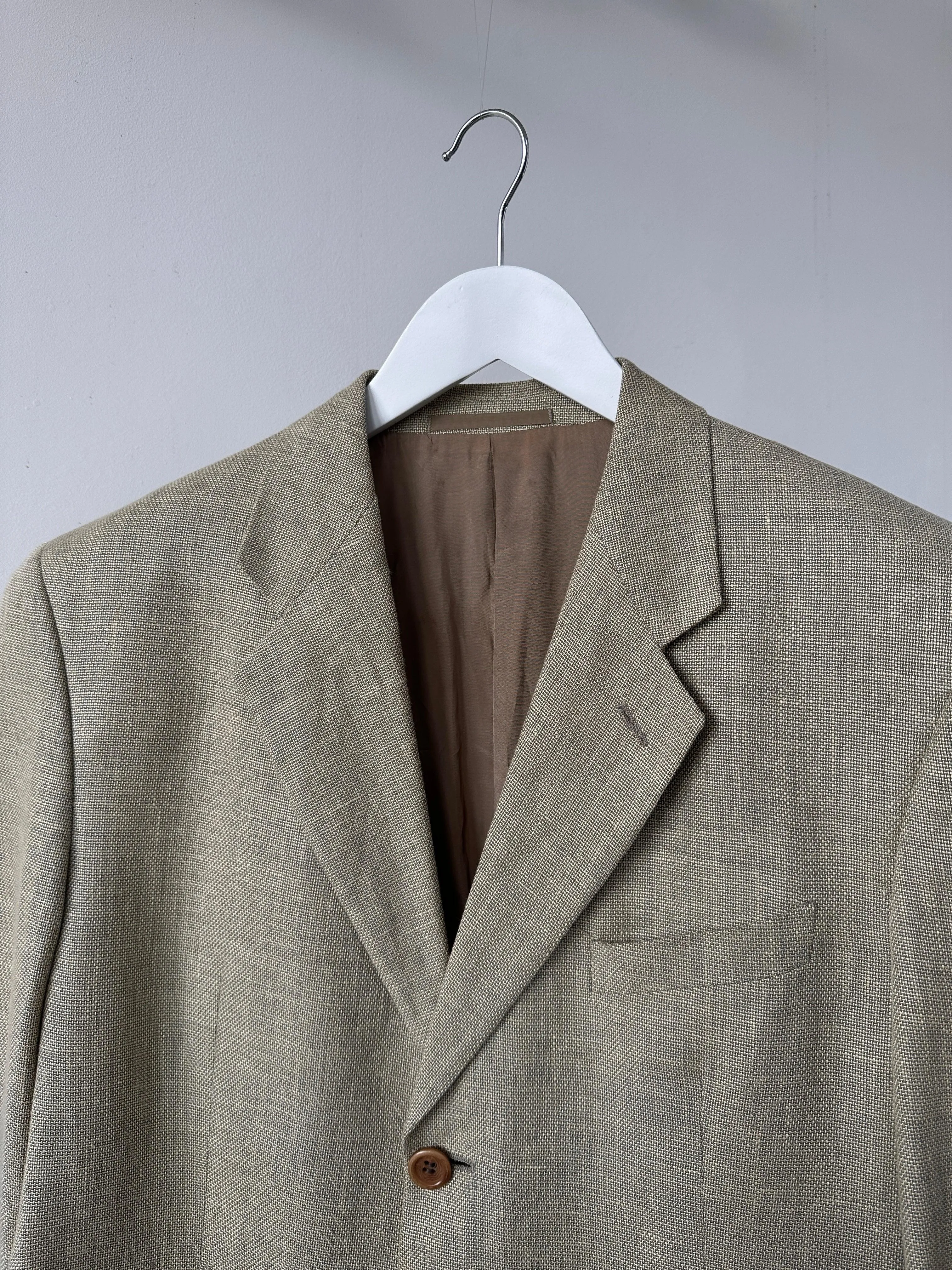 Armani Collezioni Linen Wool Single Breasted Blazer - 42R/L