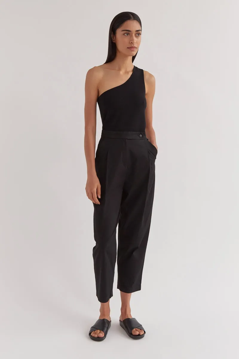 Assembly Label - Agnes Cotton Pleat Pant - Black