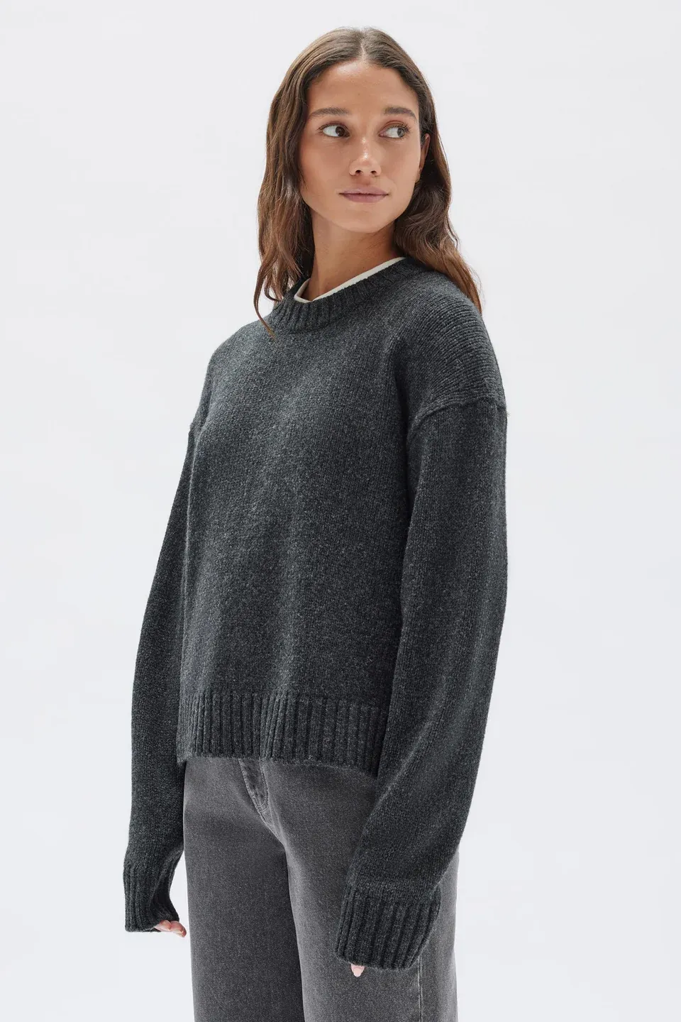 Assembly Label - Chlo Knit Jumper - Grey Marle