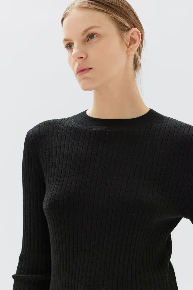 Assembly Label - Mia Long Sleeve Knit - Black