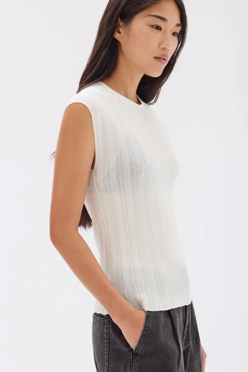 Assembly Label - Noa Knit Tank - White