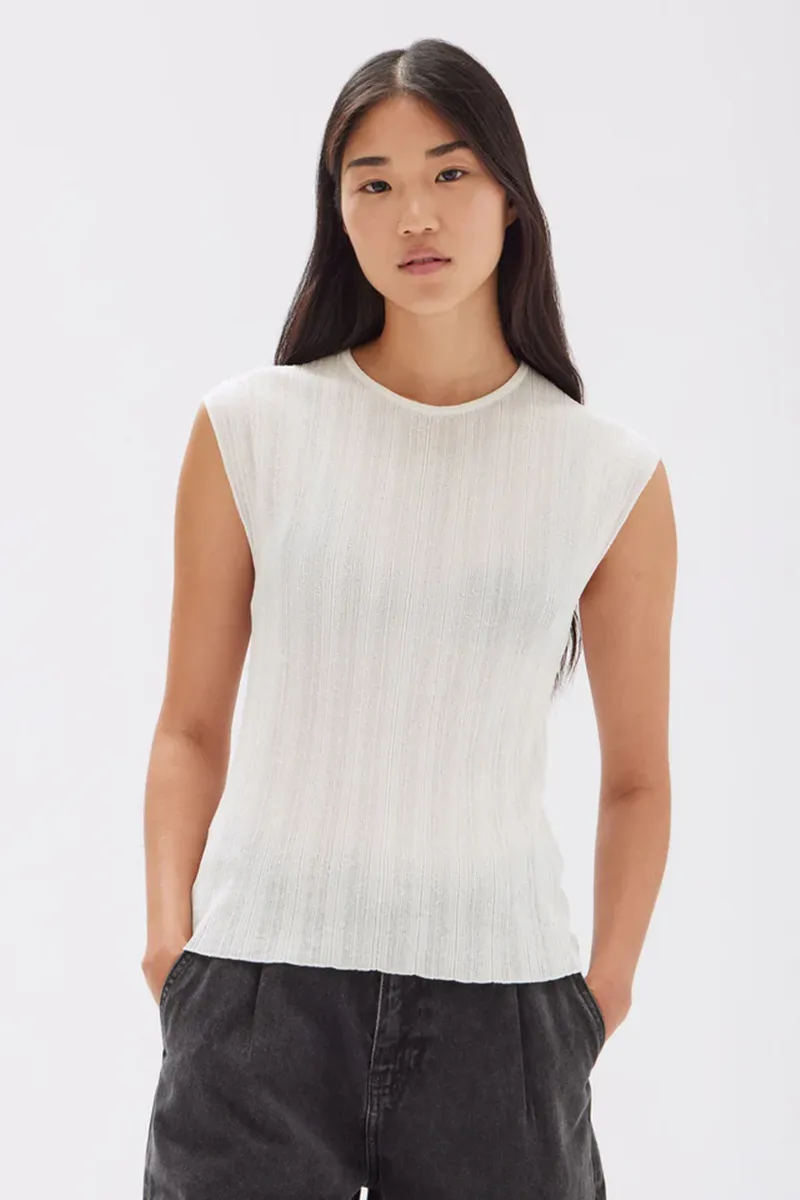 Assembly Label - Noa Knit Tank - White