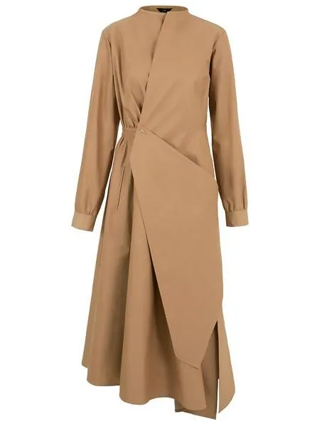 Asymmetry Draped Waterproof Coat