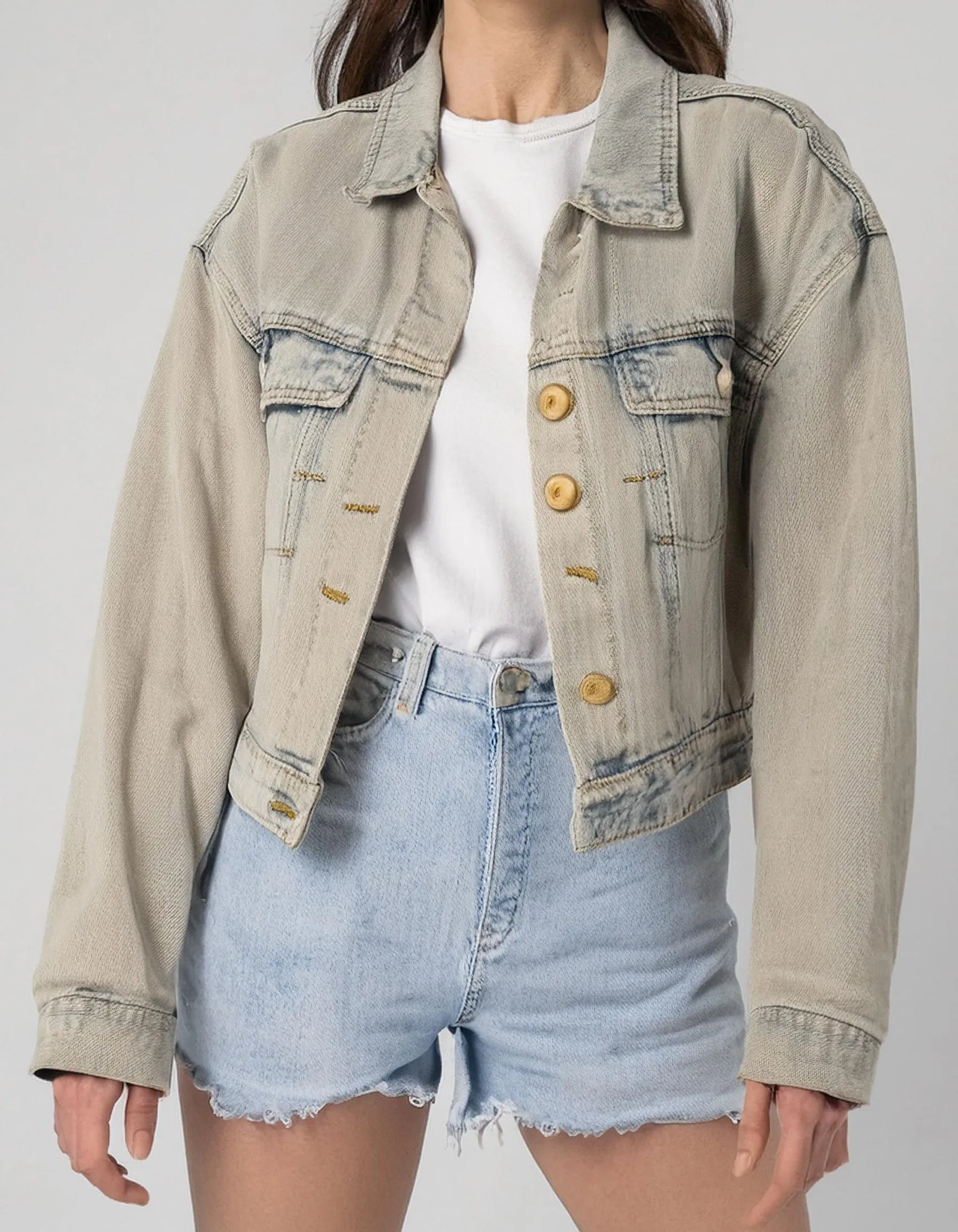 Beige Denim Jacket