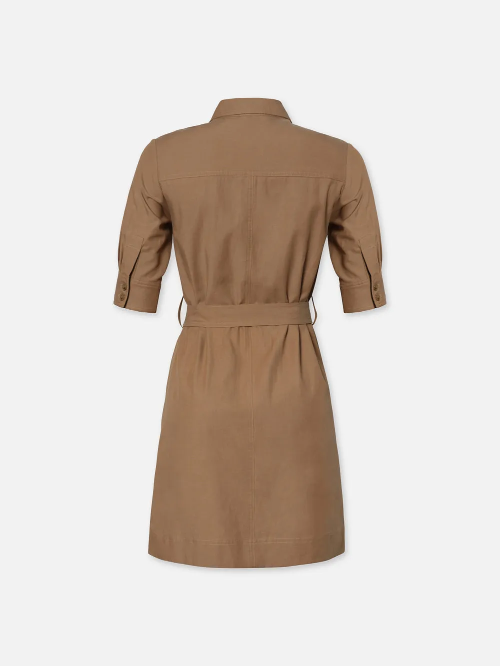 Belted Trench Dress -- Khaki