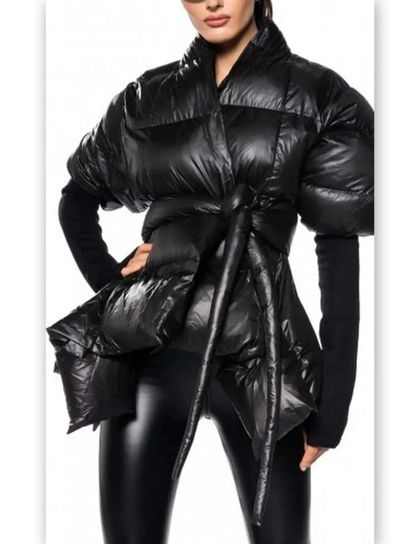 Black Batwing Duvet Down Jacket