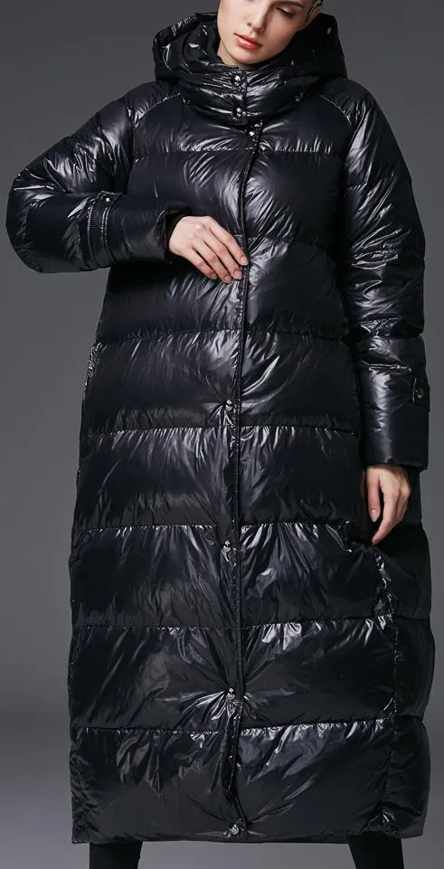 Black Oversized Long Puffer Coat