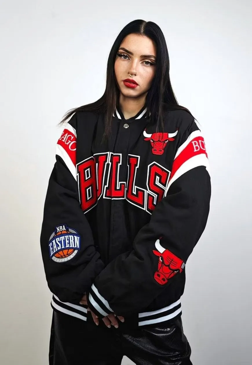 Bulls basketball jacket vintage college bomber patch varsity