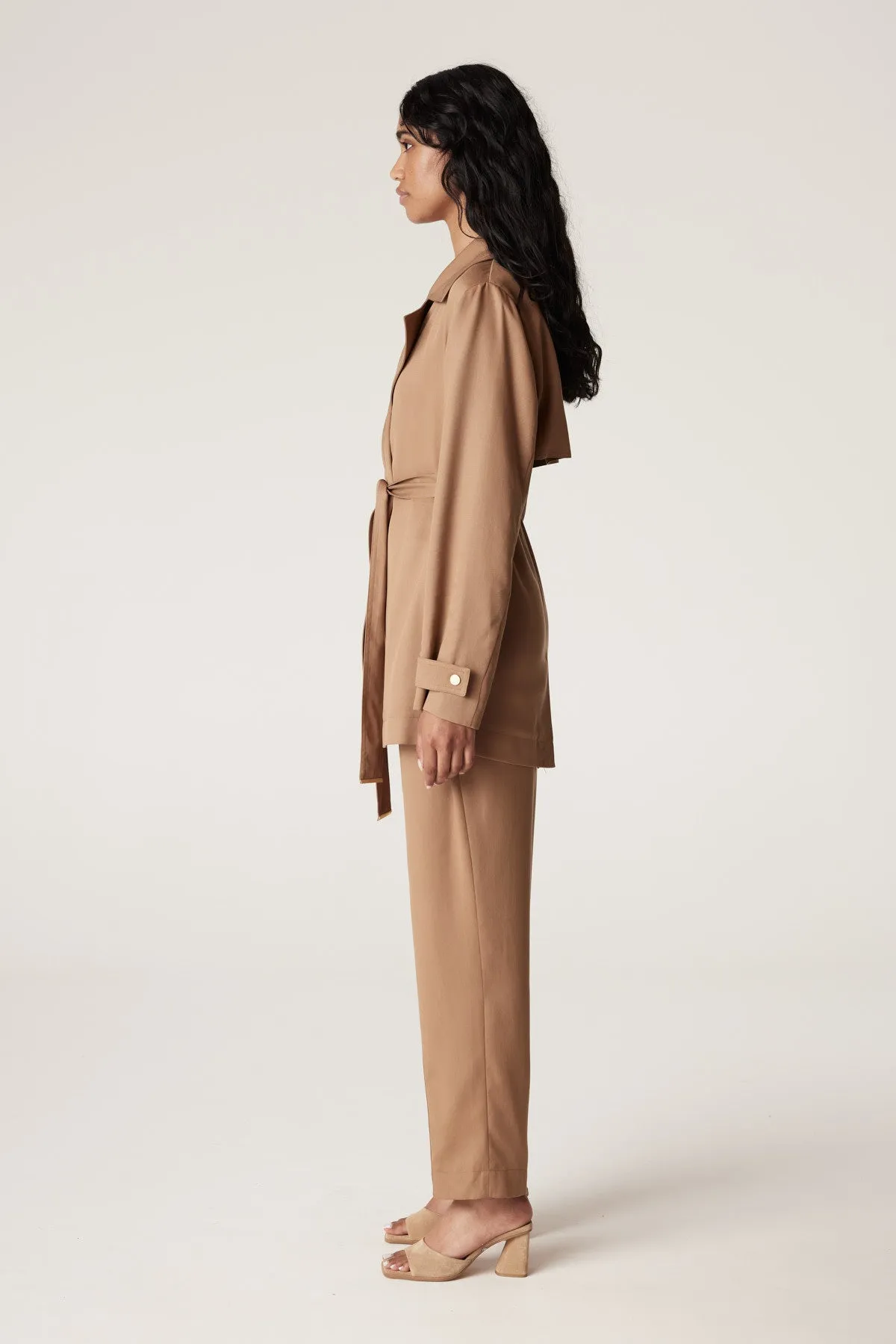 Carmen Tencel Trench - Camel