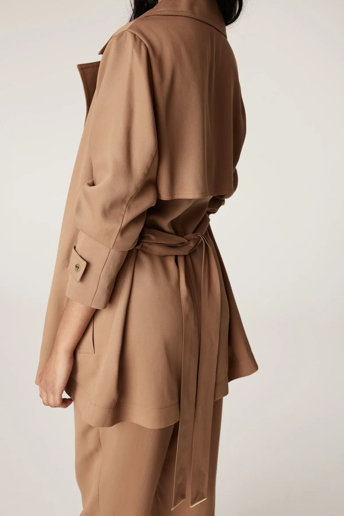 Carmen Tencel Trench - Camel