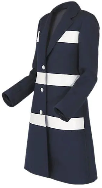 Color-Block Stripe Coat