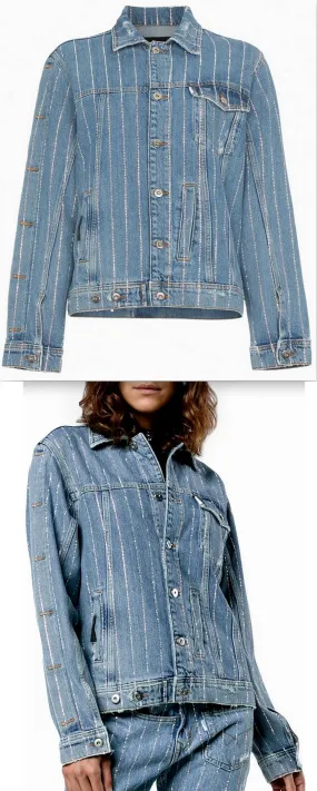 Crystal Studded Denim Jacket