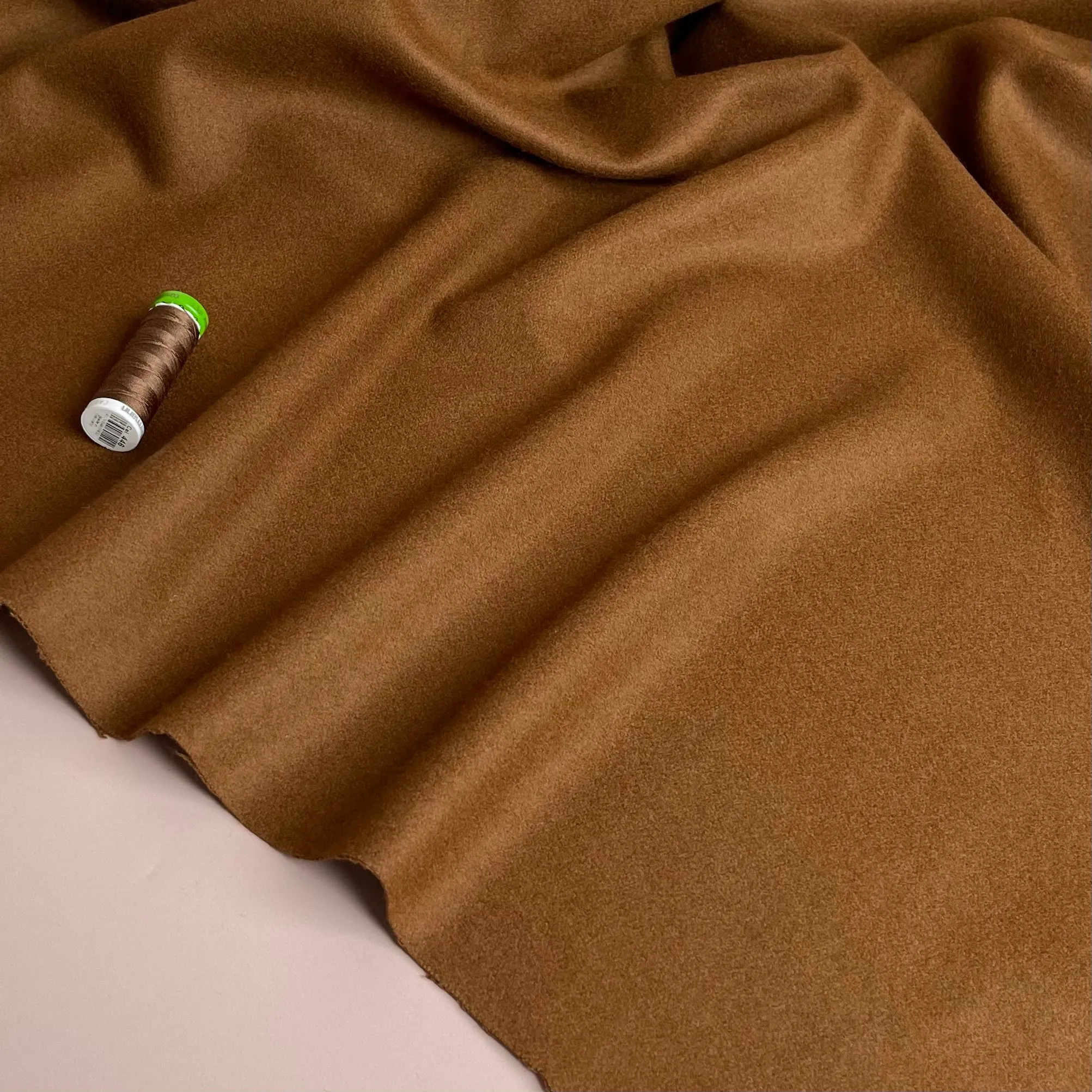 Deadstock Italian Wool Coating Fabric with Cashmere in Toffee