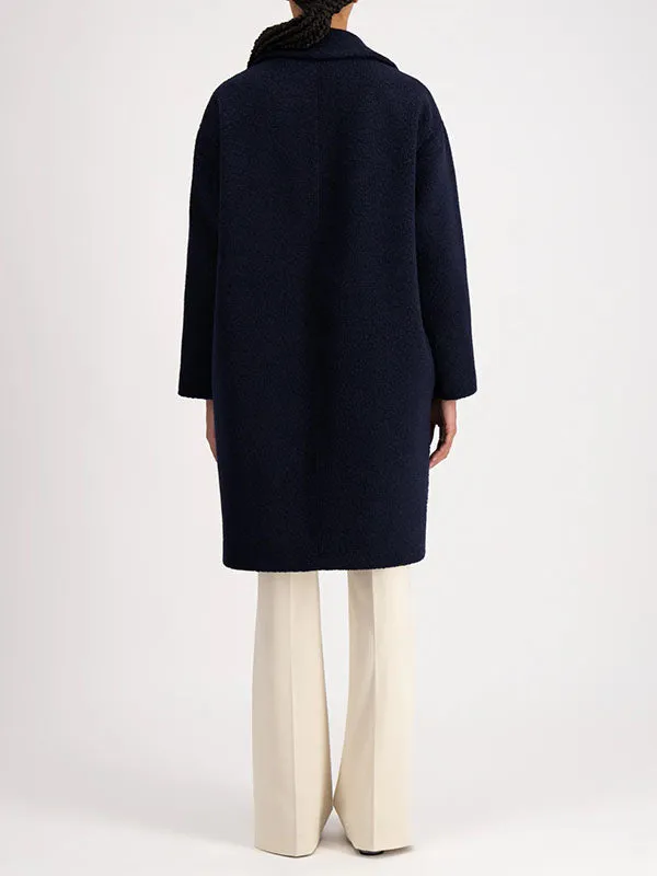 Dropped shoulder bouclé  coat