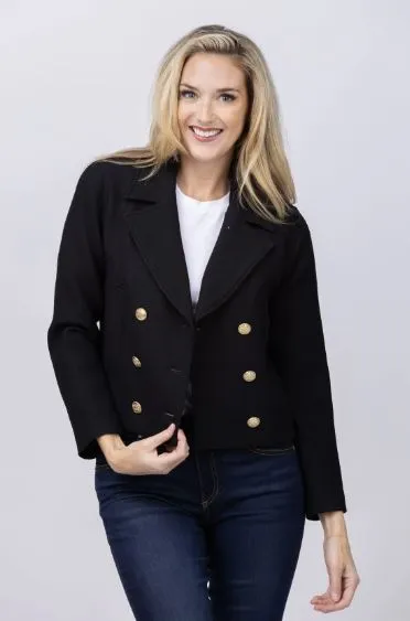 Elliott Lauren Double Breasted Coat Black 77547