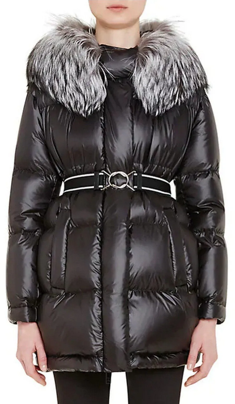 Fox Fur-Trimmed Puffer Jacket