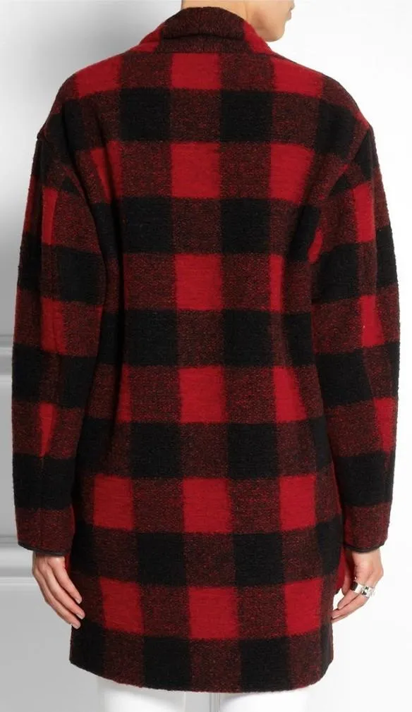 'Gabrie' Plaid Wool-Blend Coat