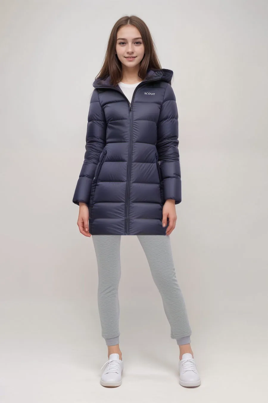 Girls Down Coat Scout Valerie - Navy