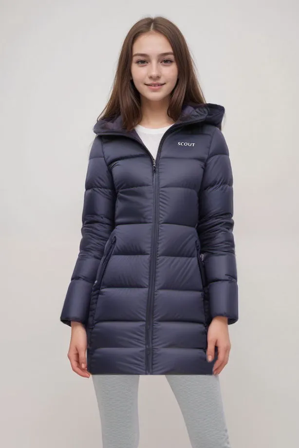 Girls Down Coat Scout Valerie - Navy