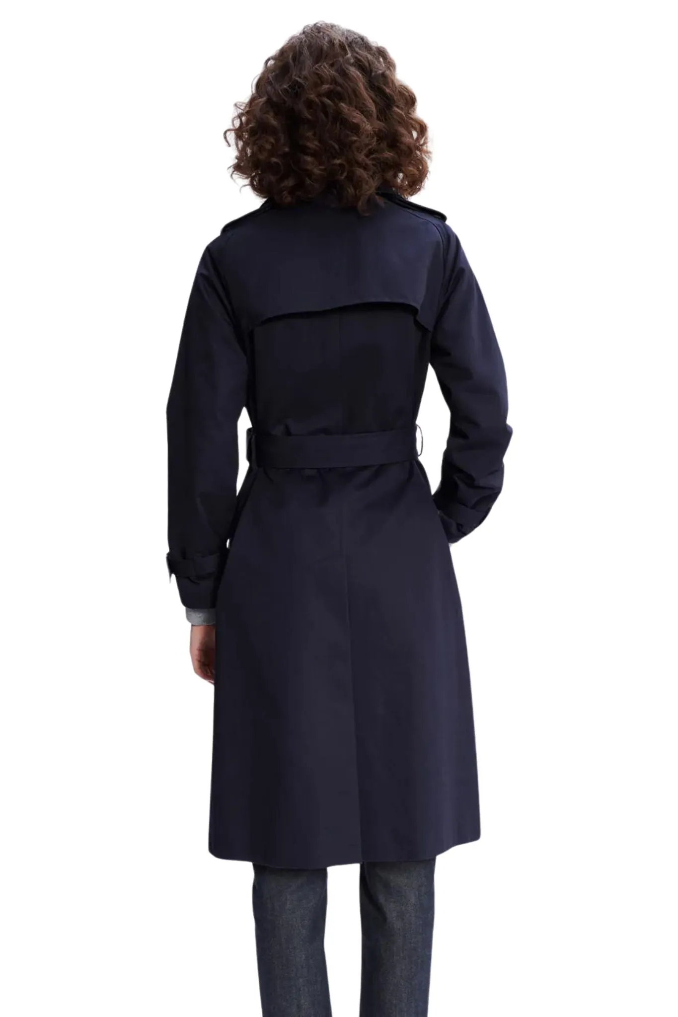 Greta Trench in Dark Navy