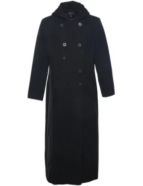 Hooded Wool Coat - L