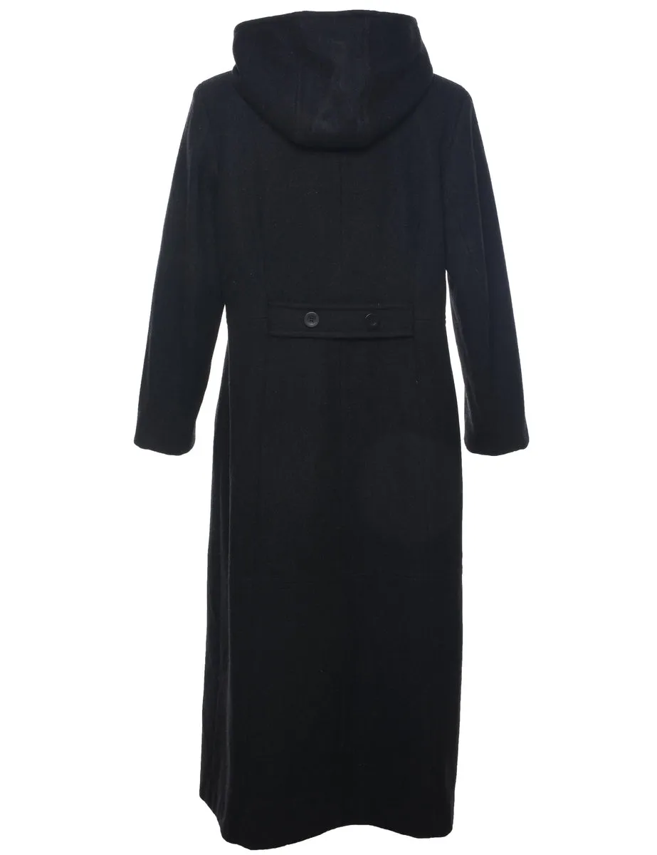 Hooded Wool Coat - L