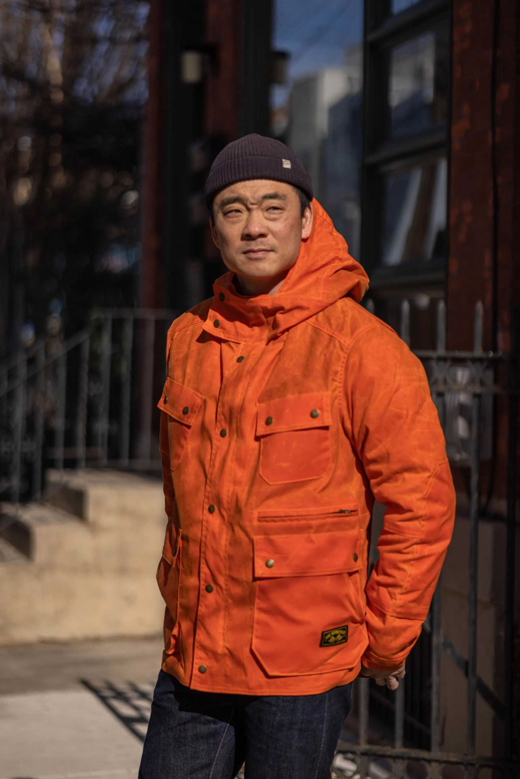 Jane Motorcycle Arctic Kingsland Parka - Waxed Orange