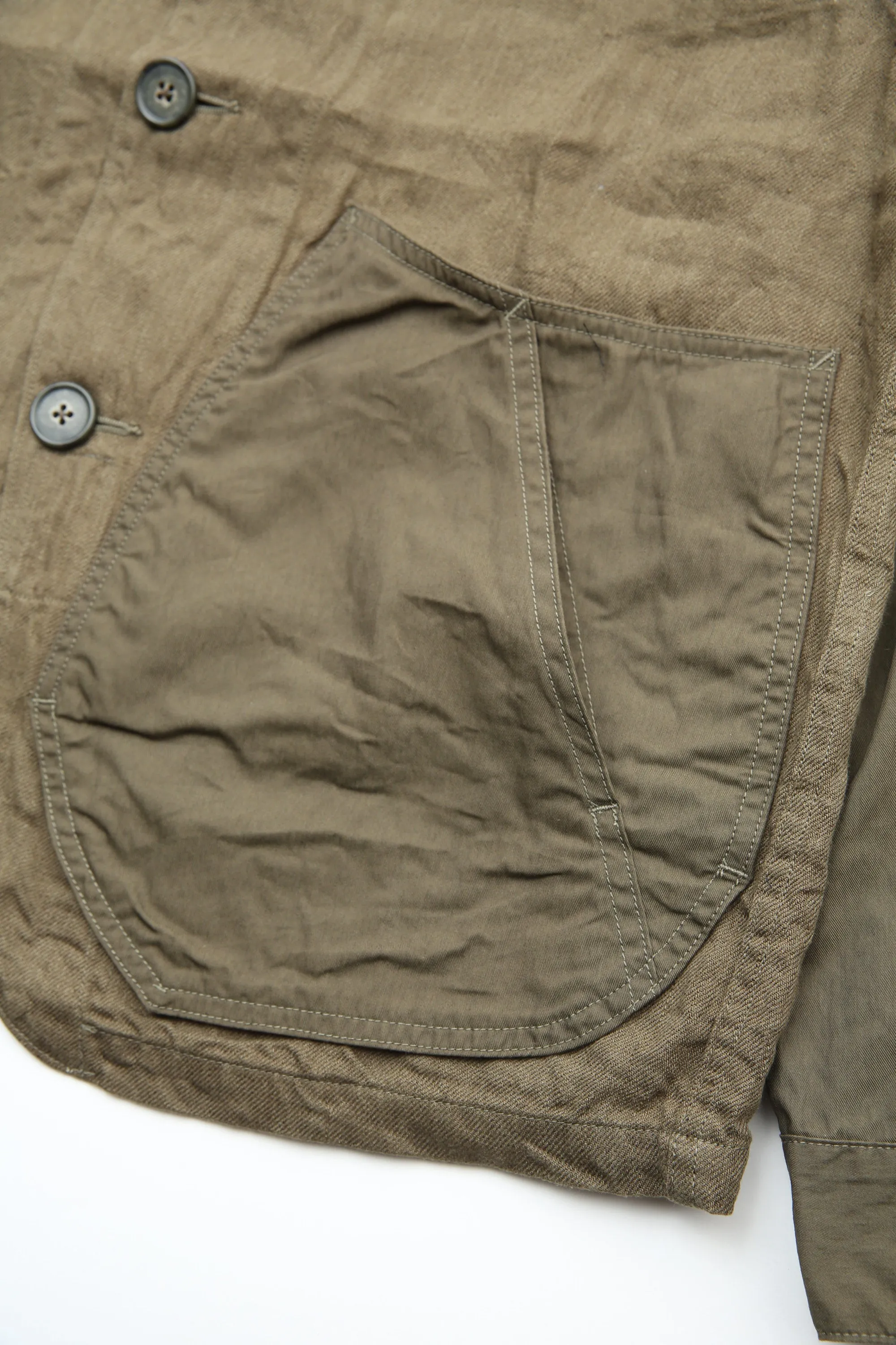 Kapital Linen Chino Cloth x Gabardine RINGOMAN Coverall - Khaki - (EK-1575)