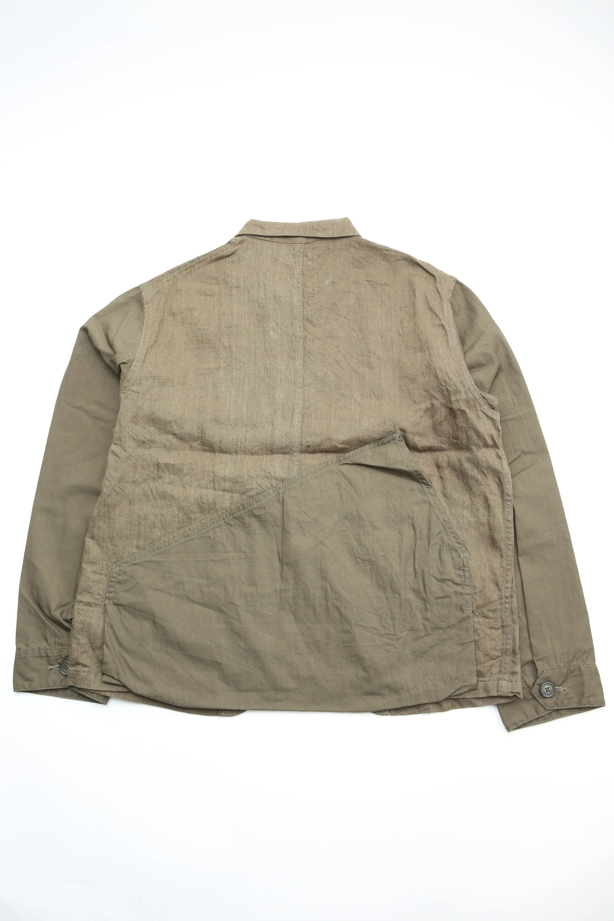 Kapital Linen Chino Cloth x Gabardine RINGOMAN Coverall - Khaki - (EK-1575)