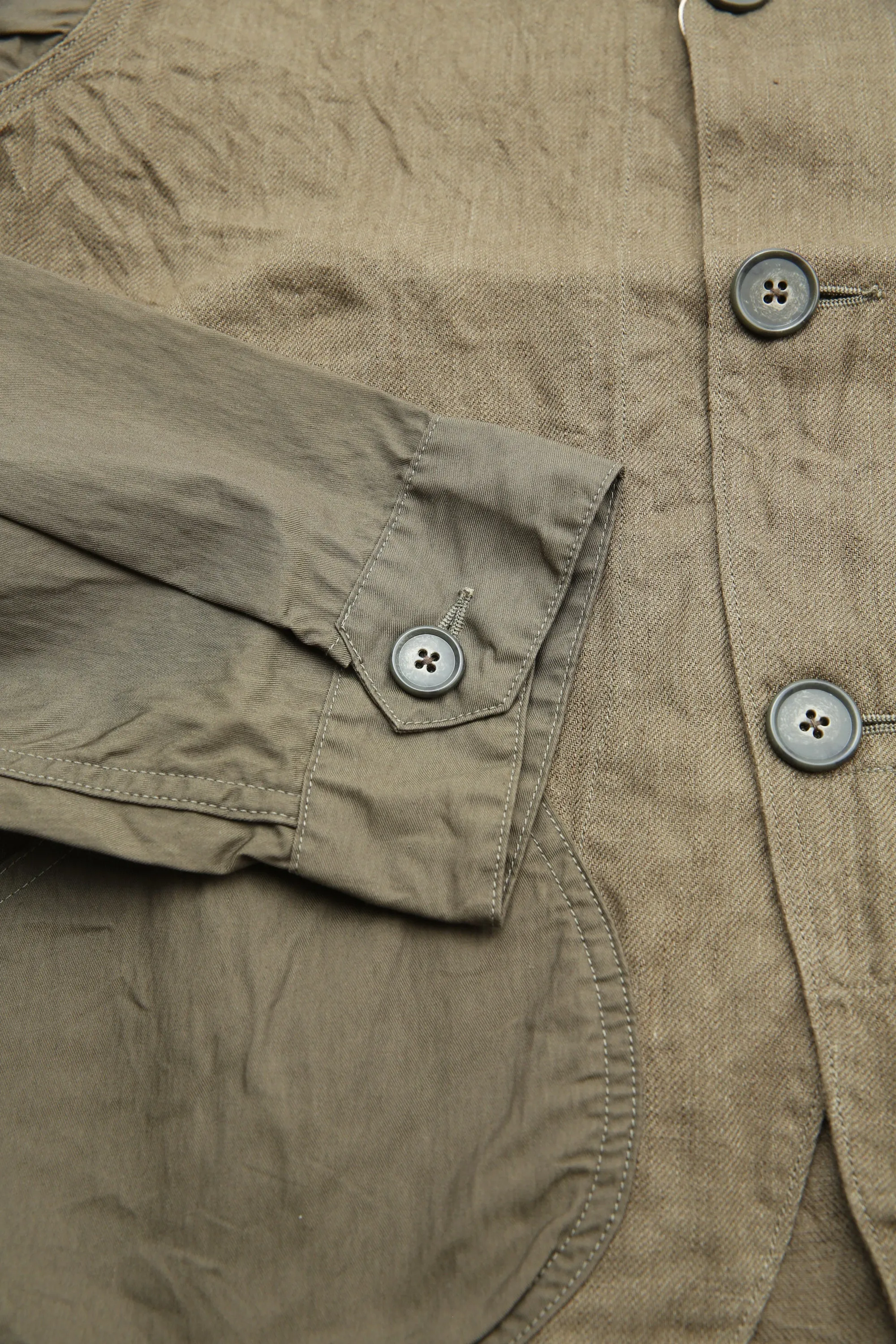 Kapital Linen Chino Cloth x Gabardine RINGOMAN Coverall - Khaki - (EK-1575)