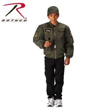 Kids Flight Jacket With Patches