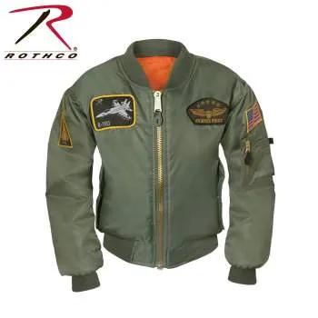 Kids Flight Jacket With Patches