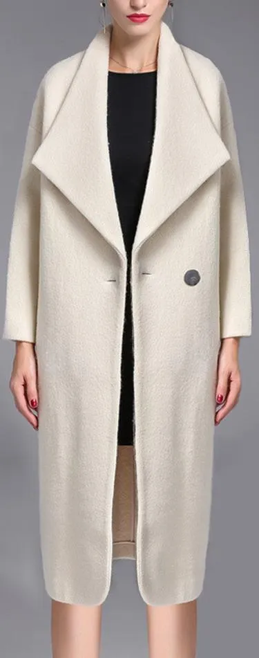 Large Collar Wool Coat