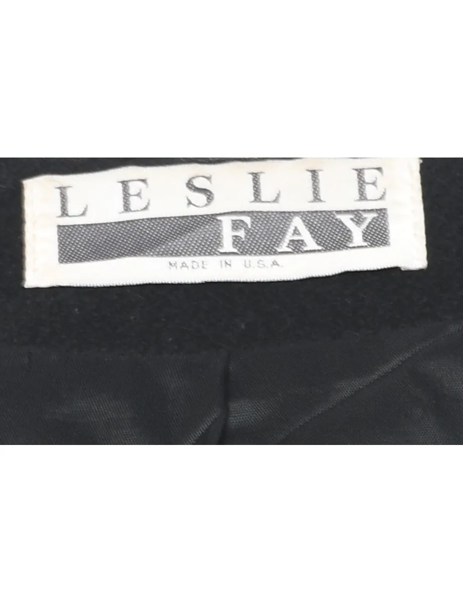 Leslie Fay Colour Block Wool Coat - XL