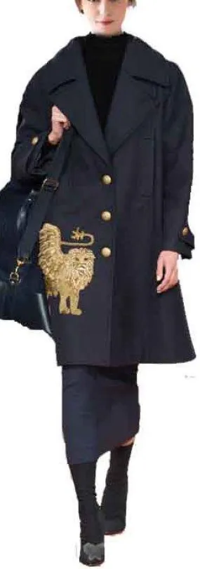 Lion-Embroidered Coat