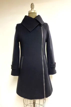 Mayfair Coat Zipper Front- Cashmere & Wool Blend