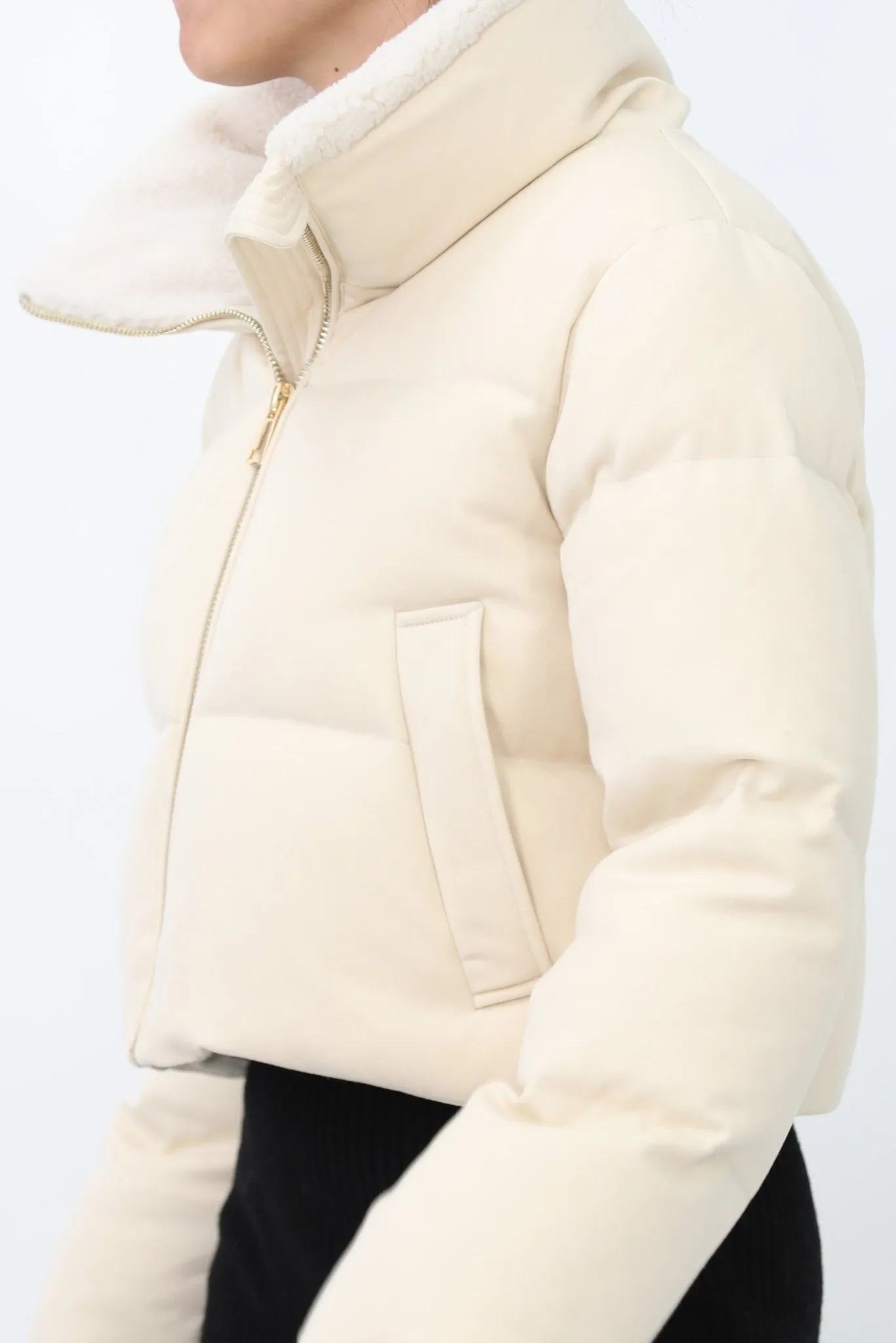 MERIBEL CROPPED COAT IN GOOSE DOWN