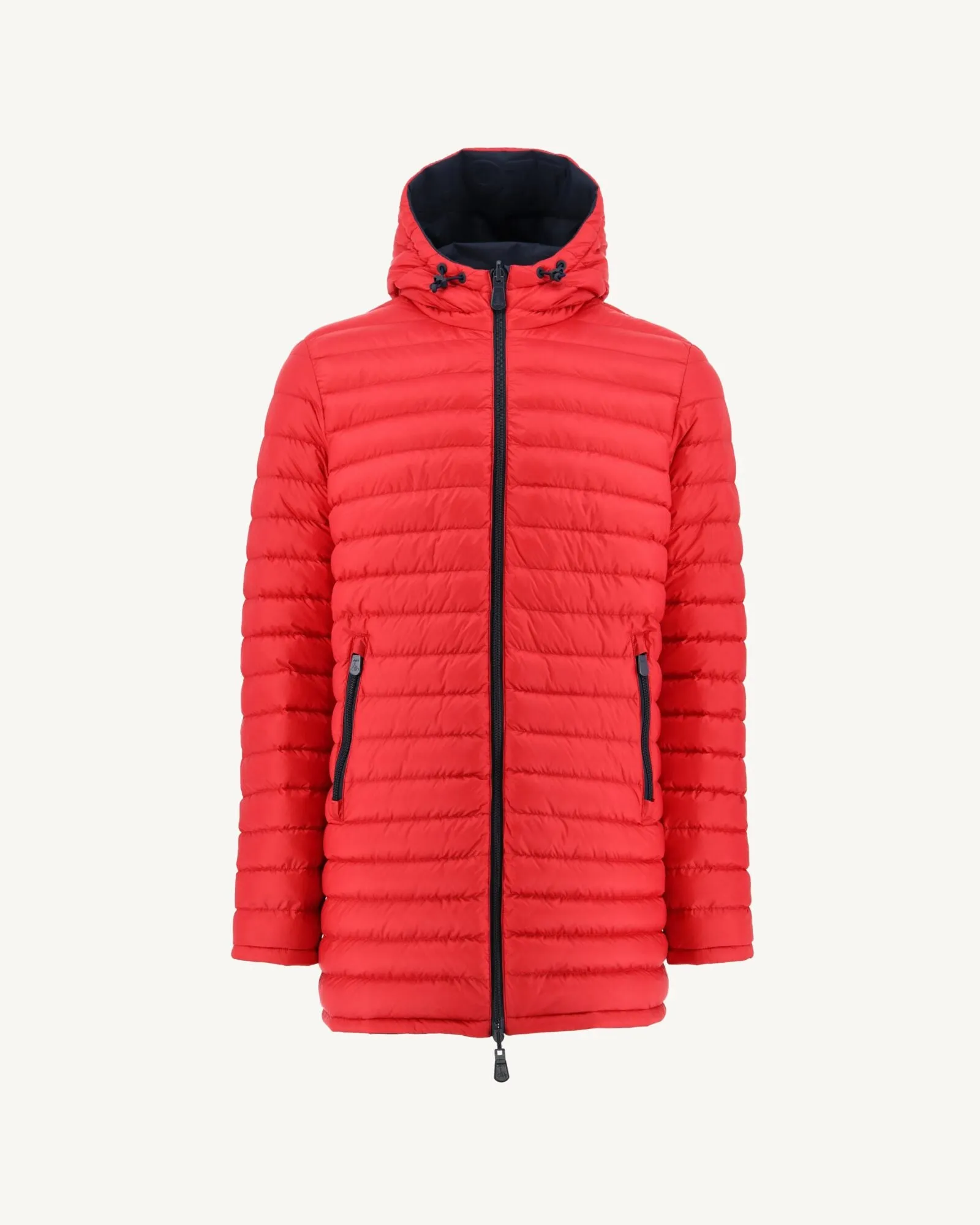 Navy Blue/Red Reversible light puffer jacket Amsterdam