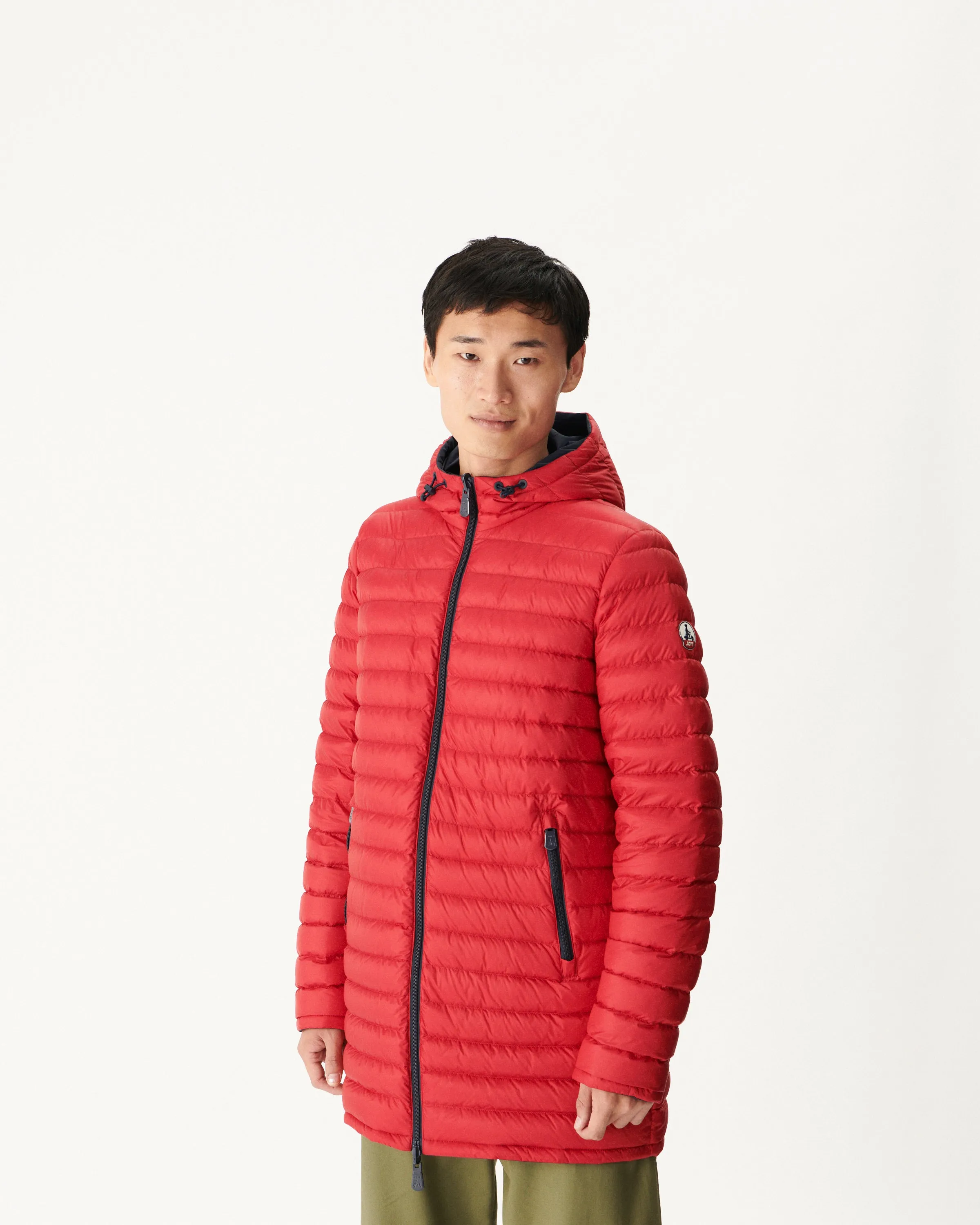 Navy Blue/Red Reversible light puffer jacket Amsterdam