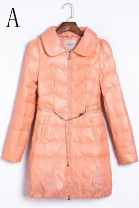 New Design Free Shipping Long Coat Down Duck Women's Down Jacket  D12