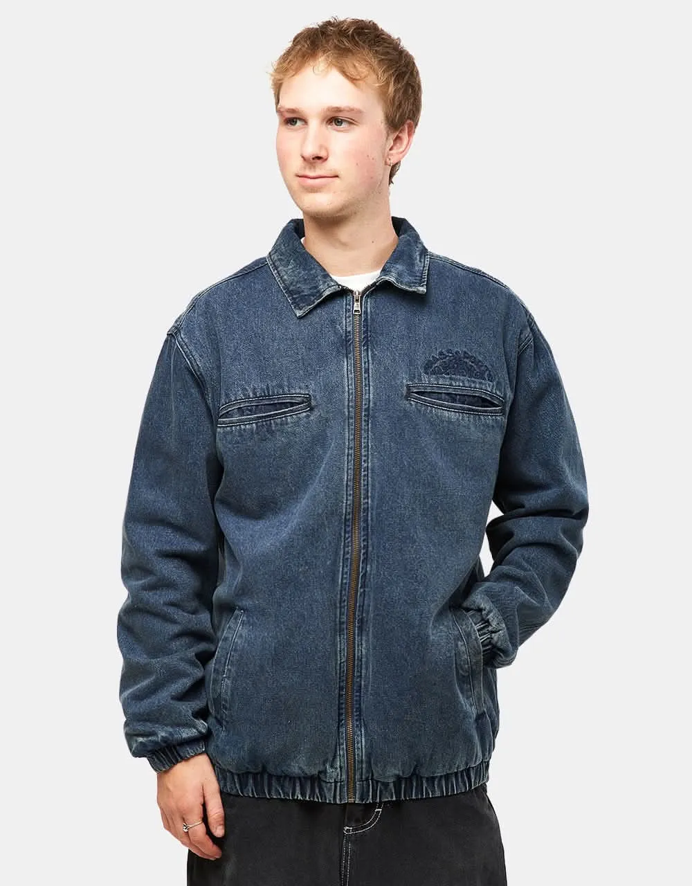 Pass Port Vineyard Birds Denim Delivery Jacket - Washed Indigo