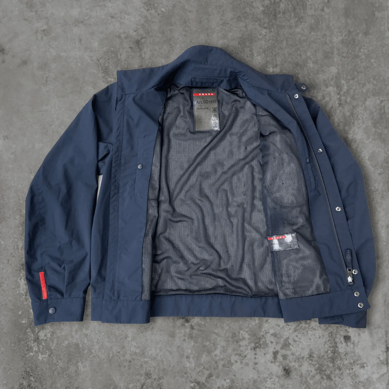 PRADA SPORT NAVY NYLON JACKET - L