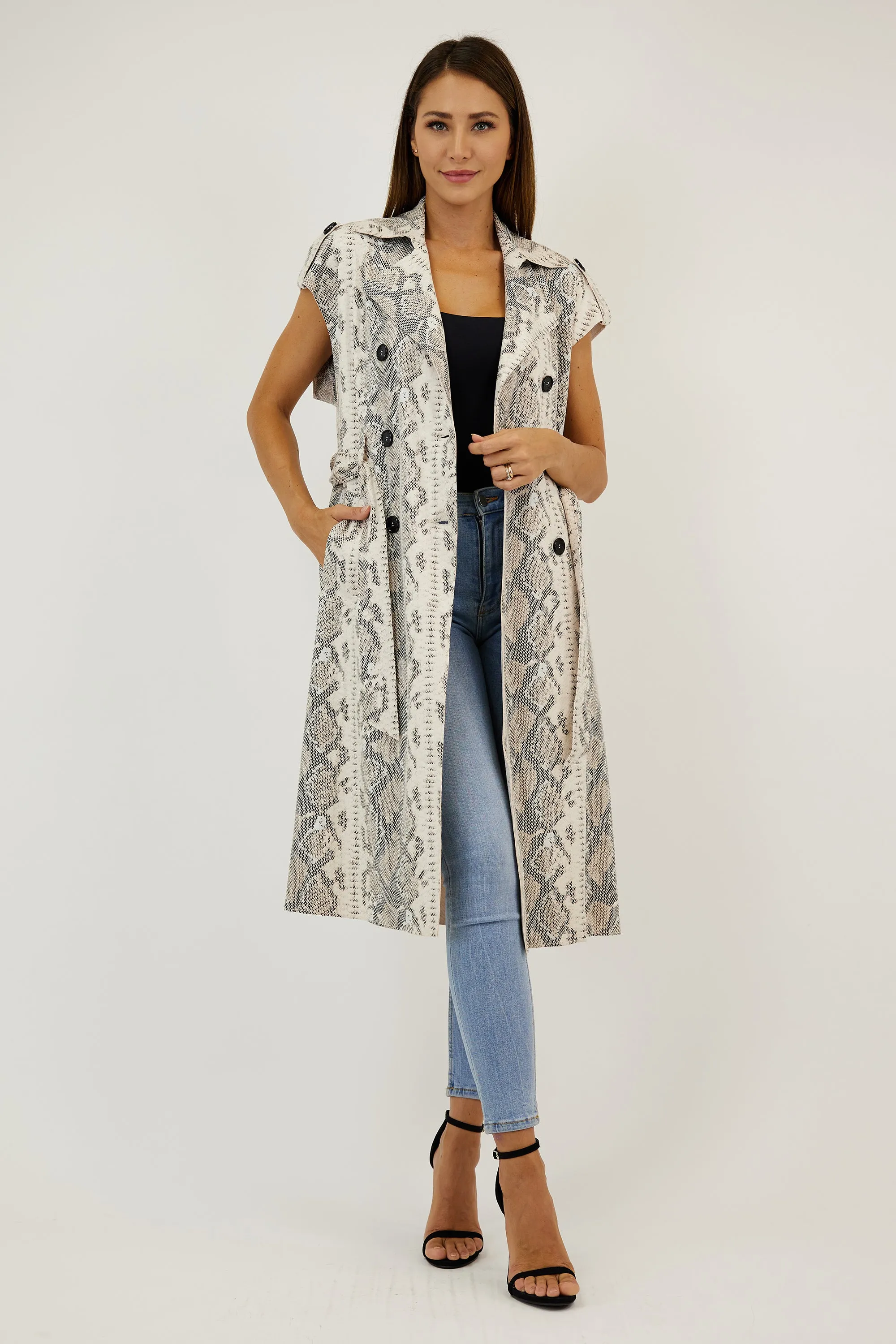 Ruth Sleeveless Trench Coat